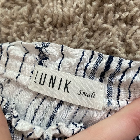 Striped Ruffle-top Romper - Picture 3 of 4